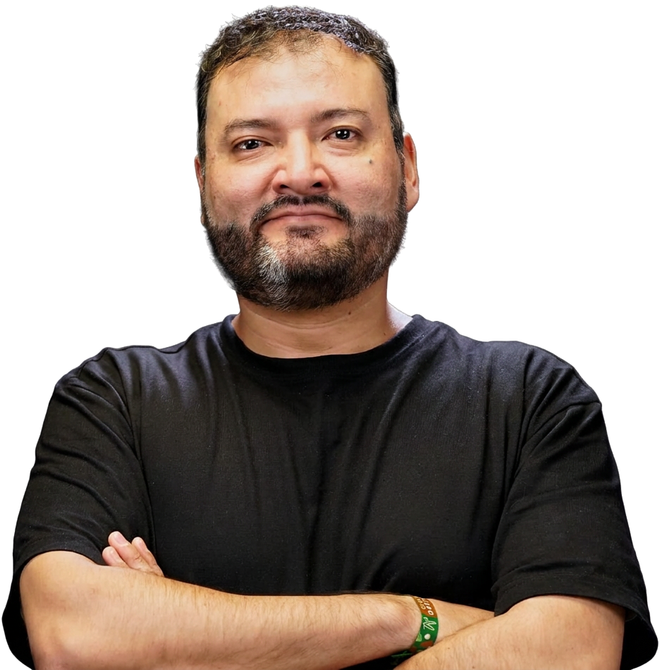 Retrato de Luis Delgado Corrales, instructor del curso